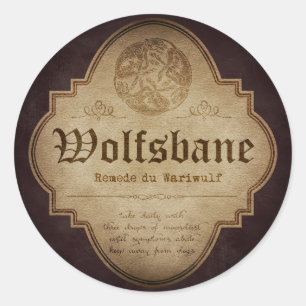 Sticker Rond Apothécaire de Wolfsbane