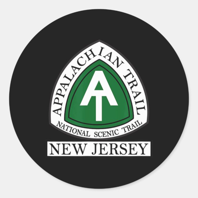 Sticker Rond Appalachian Trail New Jersey Nj  (Devant)