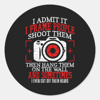 Sticker Rond Appareil photo