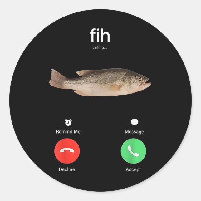 Sticker Rond Appel Fih Me Rappeler Message Refuser Accepter Tél (Devant)
