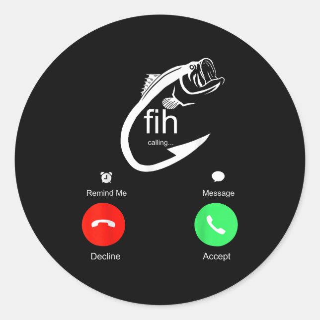 Sticker Rond Appel Fih Me Rappeler Message Refuser Accepter Tél (Devant)
