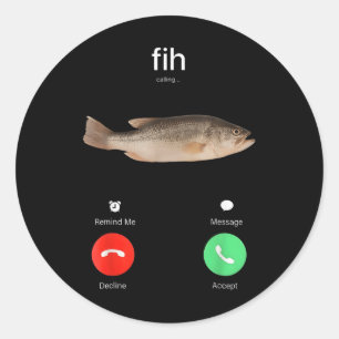 Sticker Rond Appel Fih Me Rappeler Message Refuser Accepter Tél