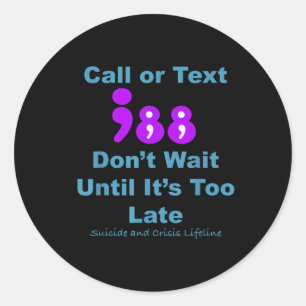 Sticker Rond Appel Ou Texte 988 Ne Pas Attendre