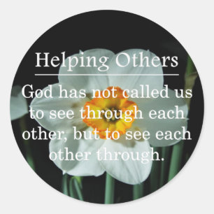 Sticker Rond Appelé à aider d'autres