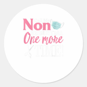 Sticker Rond Appelez-moi Non Essentiel Plus Hairstyliste Hairdr