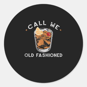 Sticker Rond Appelez-moi Whiskey Boire Cocktail
