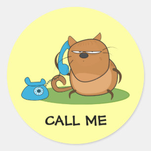 Sticker Rond Appelle-moi