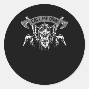 Sticker Rond Appelle-moi Odin