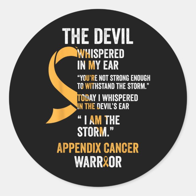 Sticker Rond Appendice Chemises T pour la sensibilisation au ca (Devant)