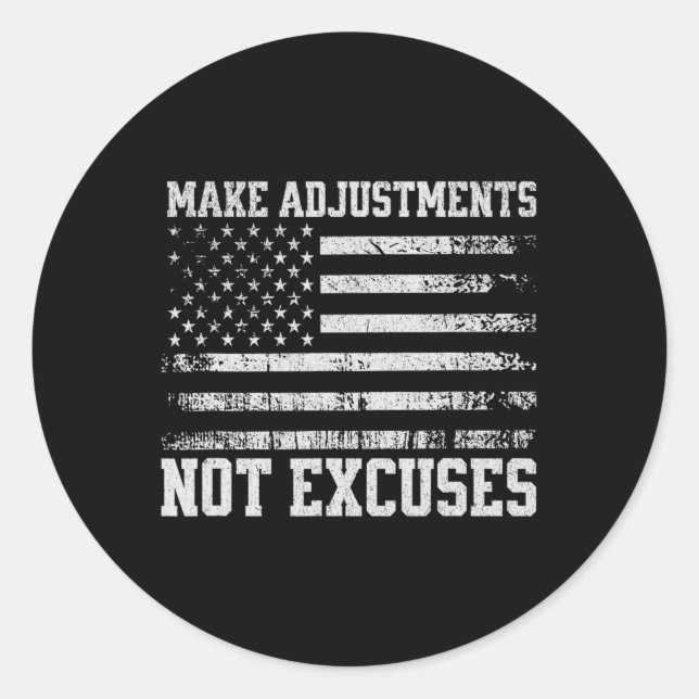 Sticker Rond Apporter Des Ajustements Ne Explique Pas Le Drapea (Devant)