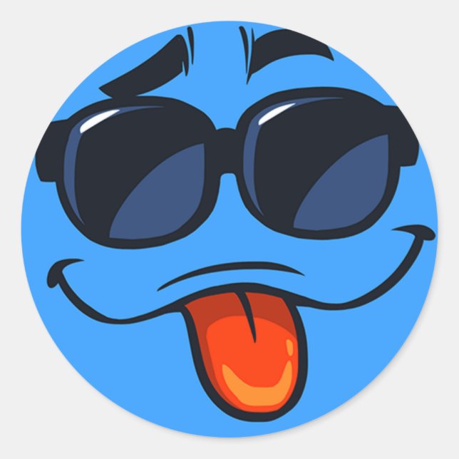 Sticker Rond Apportez des vibrations cool à votre vie avec ce f (Devant)