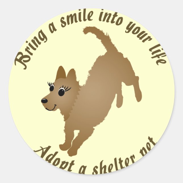 Sticker Rond Apportez un sourire (Devant)