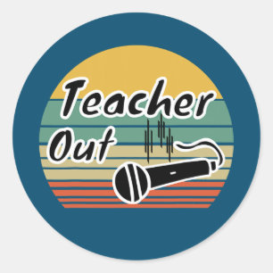 Sticker Rond Appréciation de l'enseignant à la retraite Fin de 