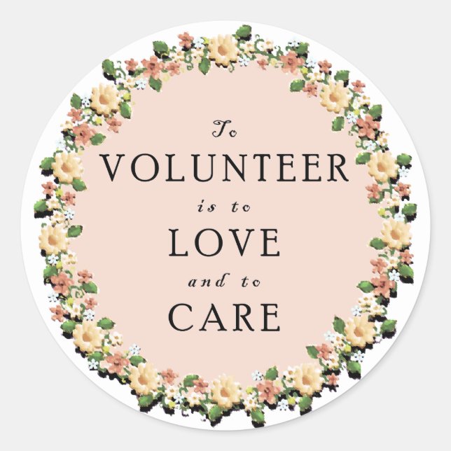 Sticker Rond Appréciation des bénévoles (Devant)