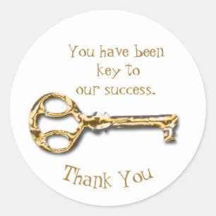 Sticker Rond Appréciation des employés Gold Silver Key Business
