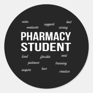 Sticker Rond Appréciation des étudiants en pharmacie
