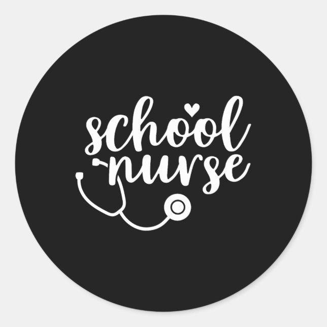 Sticker Rond Appréciation des infirmières de l'école mignonne (Devant)