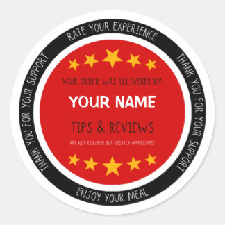 Sticker Rond Appréciation du client pour le moteur de livraison