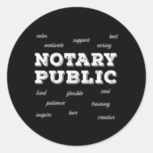 Sticker Rond Appréciation du public notaire