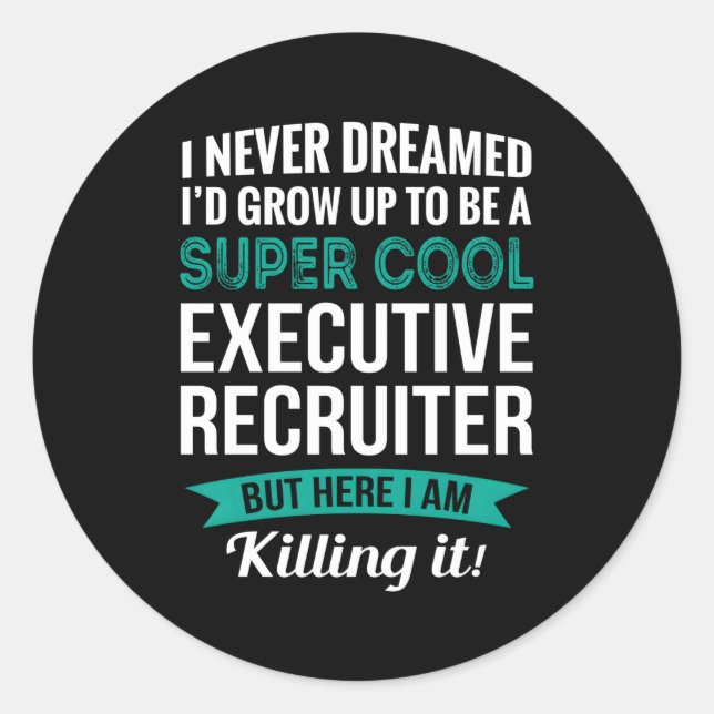 Sticker Rond Appréciation du recruteur exécutif (Devant)