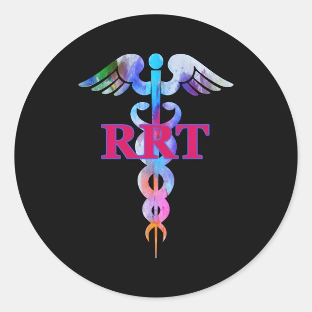 Sticker Rond Appréciation Du Thérapeute Respiratoire Enregistré (Devant)