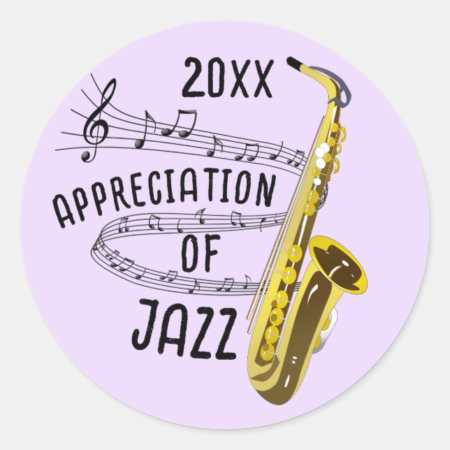 Sticker Rond Appréciation internationale du jazz (Devant)