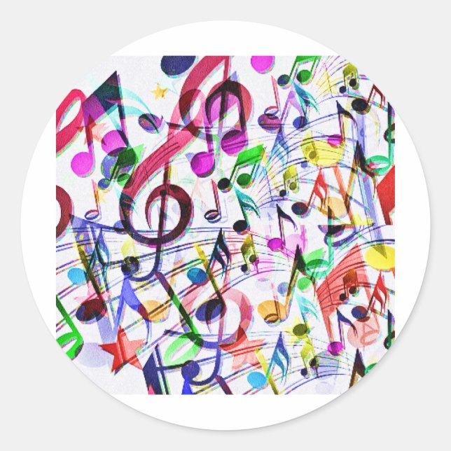 Sticker Rond Appréciation musicale_ (Devant)