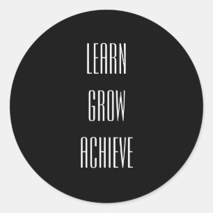 Sticker Rond Apprendre, grandir, atteindre une recette simple p