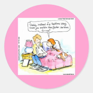 Sticker Rond Apprends-Moi À Lire La Satire Papa Drôle
