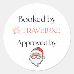 Sticker Rond Approuvé par le Père Noël