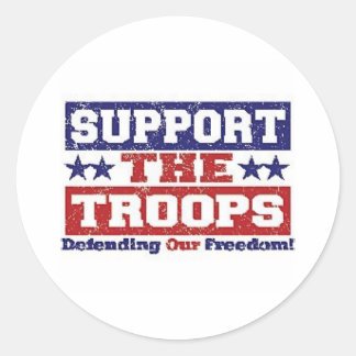 Sticker Rond Appuyer nos troupes