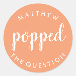 Sticker Rond Appuyez sur la plage de l'autocollant de questions