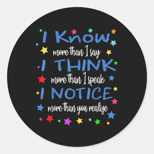 Sticker Rond Apraxia Awareness Shirt Love &amp; Support Apraxia (Devant)