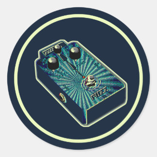 Sticker Rond Aqua blue Fuzz