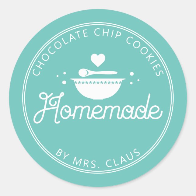 Sticker Rond Aqua Treat de vacances fait maison (Devant)
