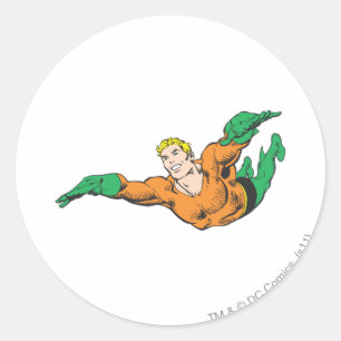 Sticker Rond Aquaman Soars