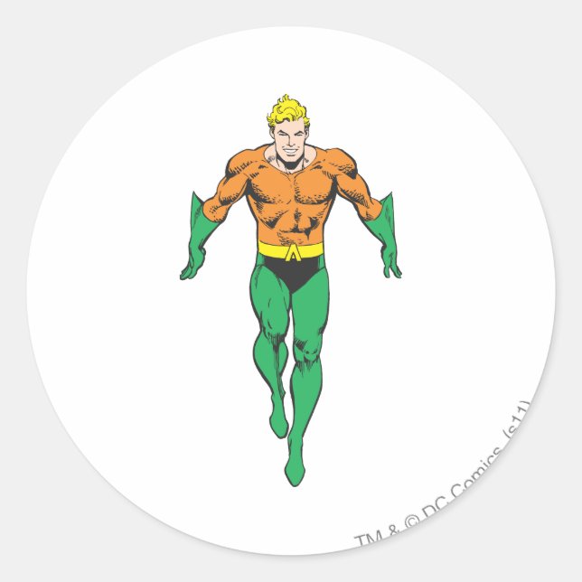Sticker Rond Aquaman tourne (Devant)