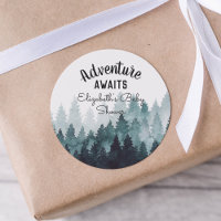 Aquarelle aventure Baby shower forestier rustique