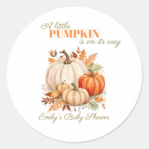 Aquarelle Baby shower orange petit Citrouille
