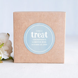 Sticker Rond Aquarelle bleu bleu simple