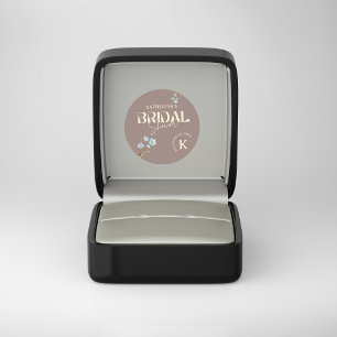 Sticker Rond Aquarelle bleu vintage Fête des mariées florale