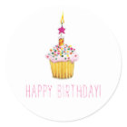 Aquarelle Cupcake Joyeux anniversaire