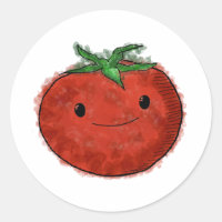 Aquarelle de tomate mignonne
