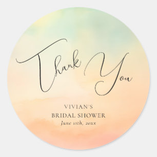 Sticker Rond Aquarelle Dreamy Sunset Cloud 9 Merci
