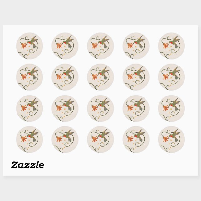 Sticker Rond Aquarelle Fleur de thé Faecore (Feuille)