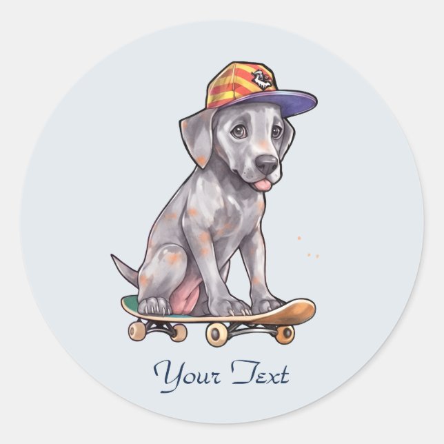 Sticker Rond Aquarelle grand bâton de Danse (Devant)