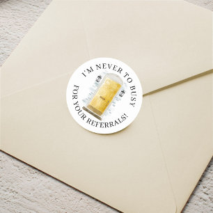 Sticker Rond Aquarelle jaune Porte avant Référentiel immobilier