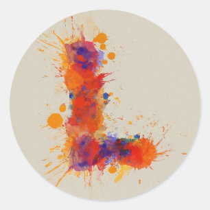 Sticker Rond Aquarelle L