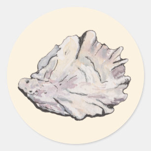Sticker Rond Aquarelle Oyster