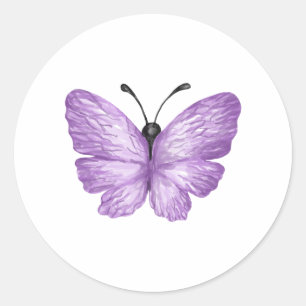 Sticker Rond Aquarelle papillon 3
